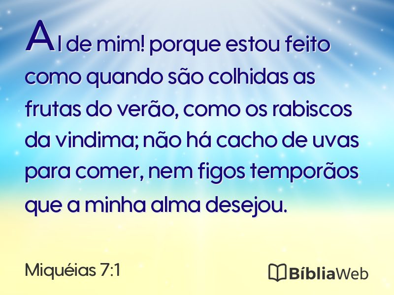 Miquéias 7:1 em imagem para compartilhar