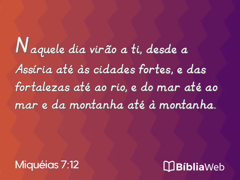 Miquéias 7:12 em imagem para compartilhar