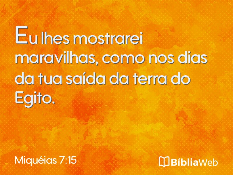 Miquéias 7:15 em imagem para compartilhar