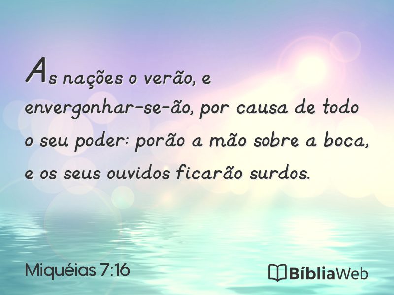 Miquéias 7:16 em imagem para compartilhar