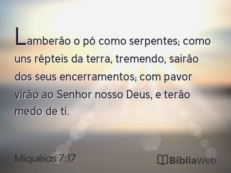 Miquéias 7:17 em imagem para compartilhar