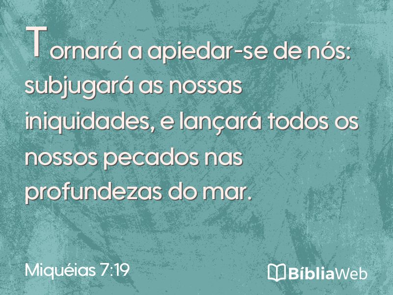 Miquéias 7:19 em imagem para compartilhar