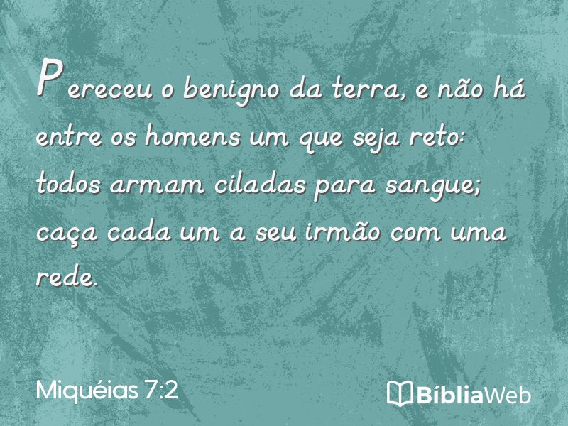 Miquéias 7:2 em imagem para compartilhar