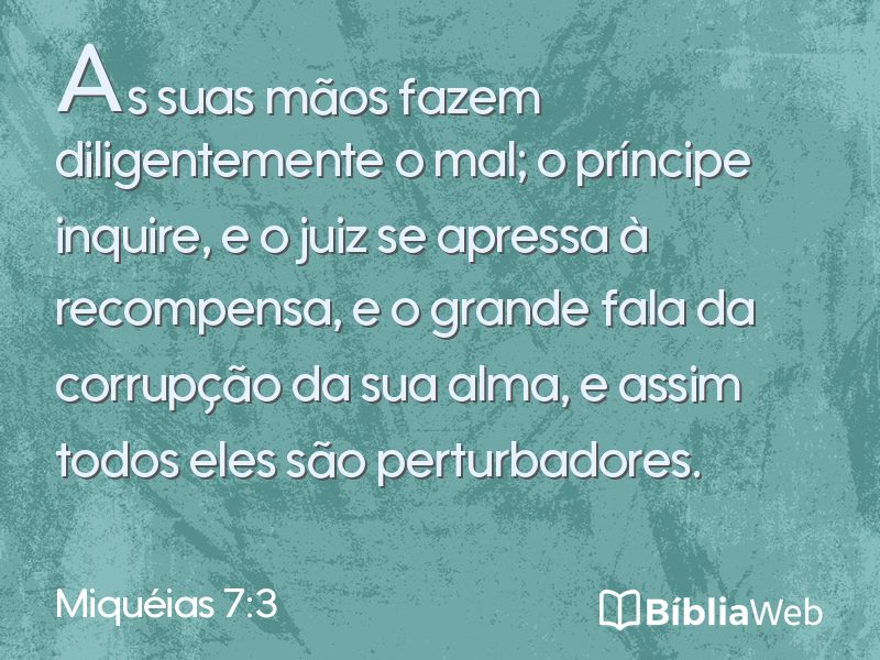 Miquéias 7:3 em imagem para compartilhar