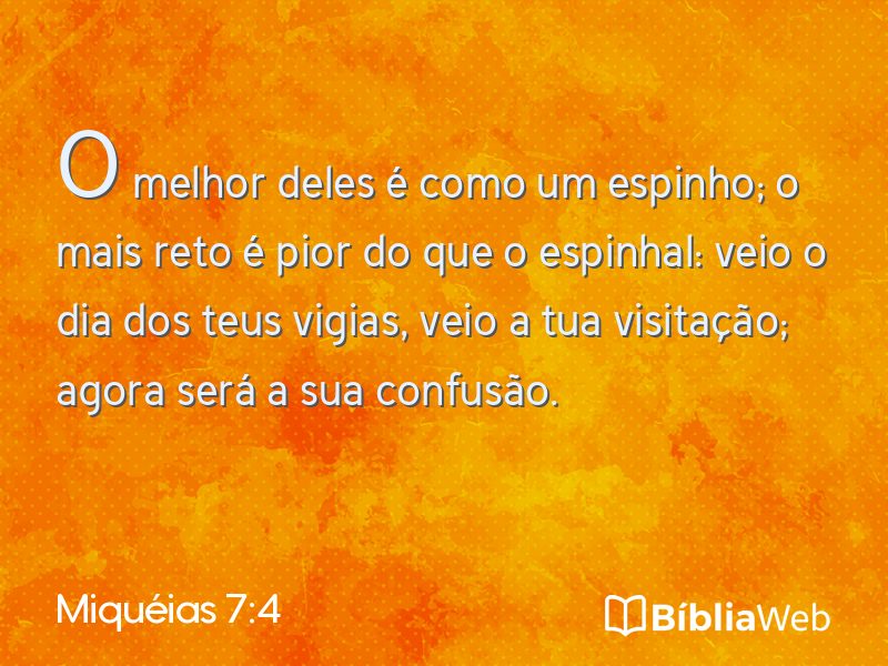 Miquéias 7:4 em imagem para compartilhar
