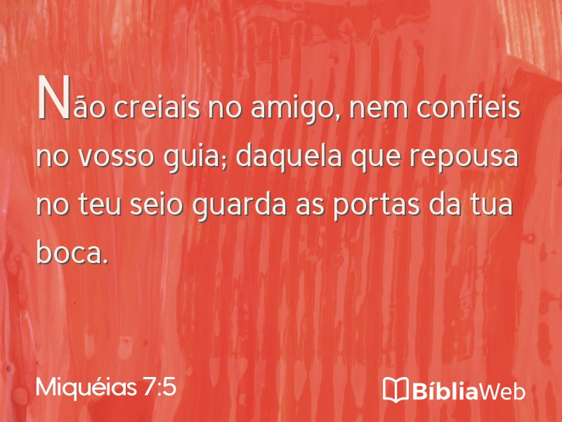 Miquéias 7:5 em imagem para compartilhar