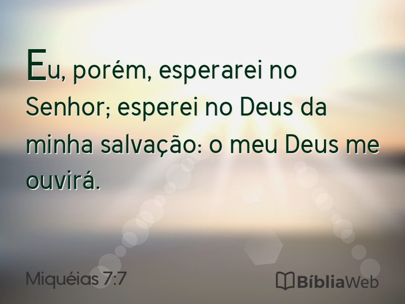 Miquéias 7:7 em imagem para compartilhar