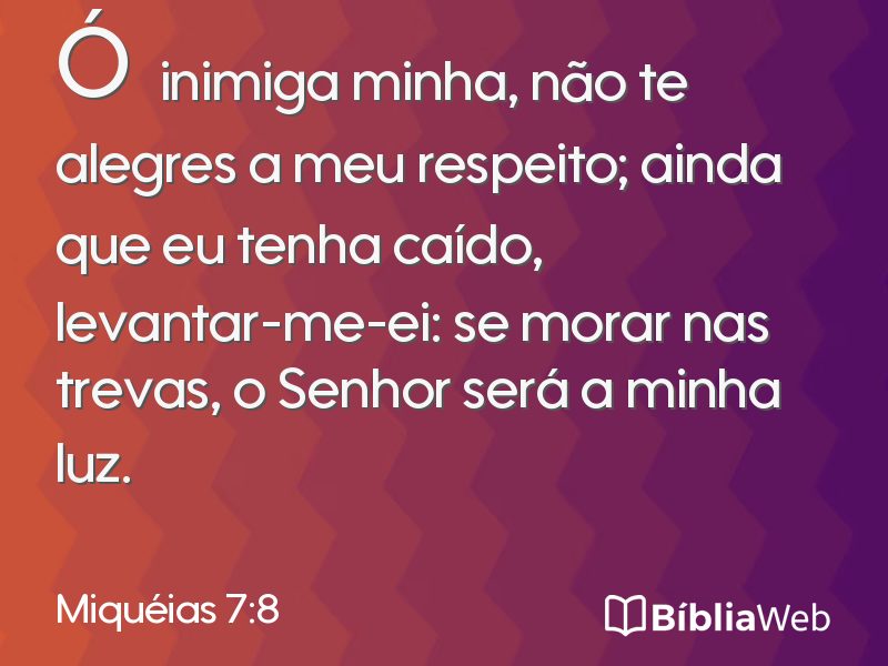 Miquéias 7:8 em imagem para compartilhar