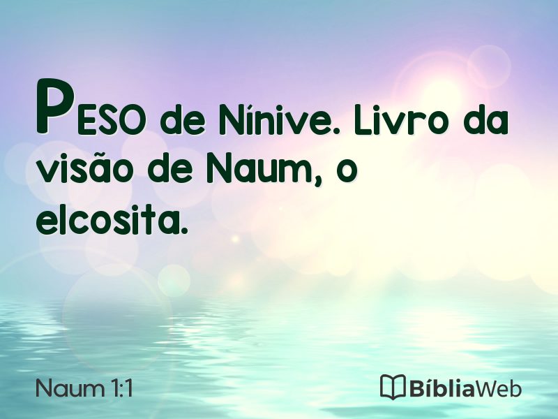 Naum 1:1 em imagem para compartilhar