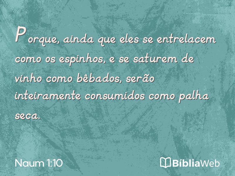 Naum 1:10 em imagem para compartilhar