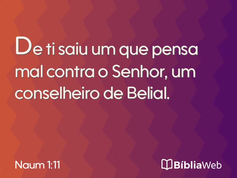 Naum 1:11 em imagem para compartilhar
