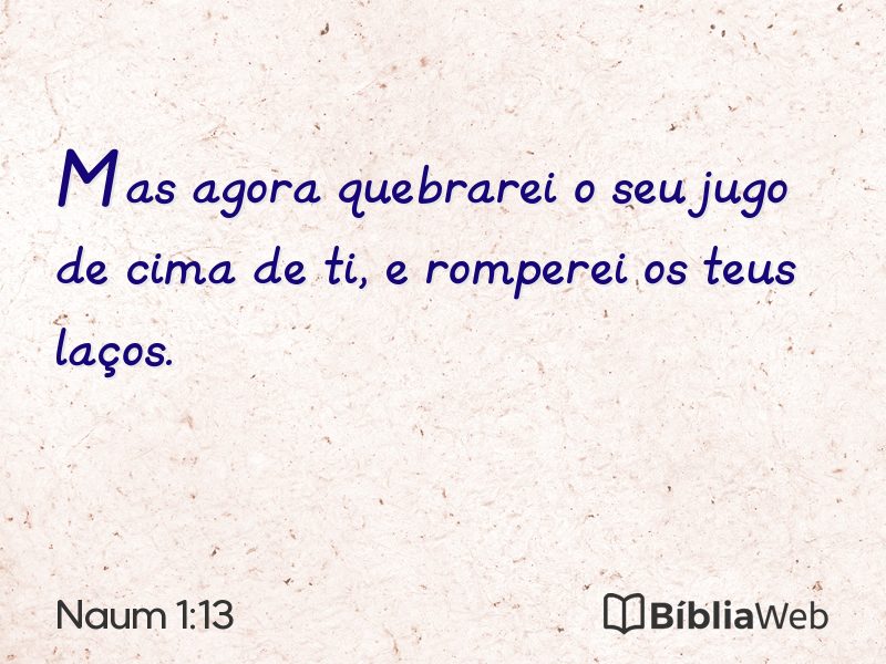 Naum 1:13 em imagem para compartilhar