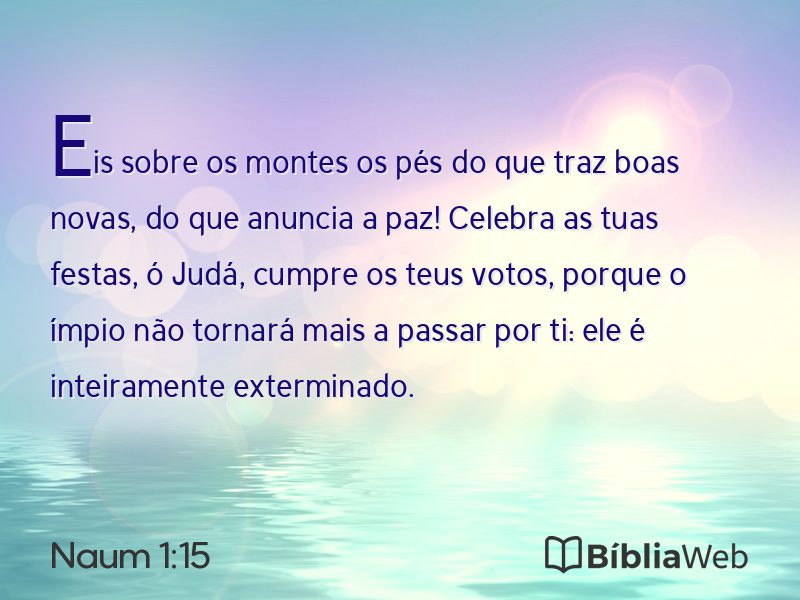 Naum 1:15 em imagem para compartilhar