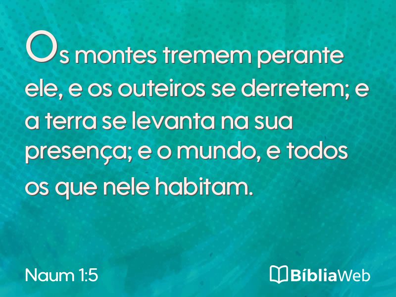Naum 1:5 em imagem para compartilhar