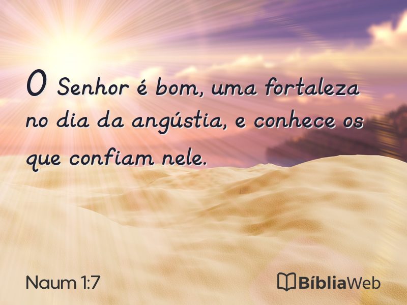 Naum 1:7 em imagem para compartilhar
