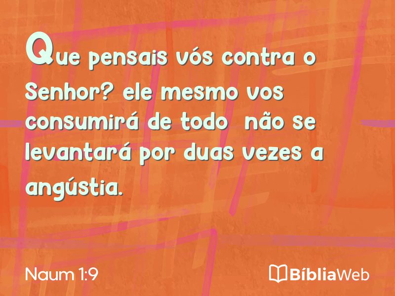Naum 1:9 em imagem para compartilhar