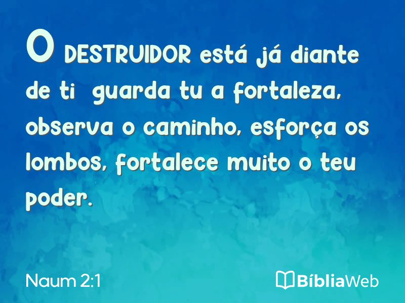 Naum 2:1 em imagem para compartilhar