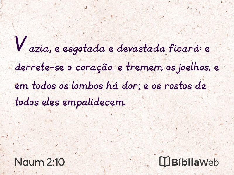 Naum 2:10 em imagem para compartilhar