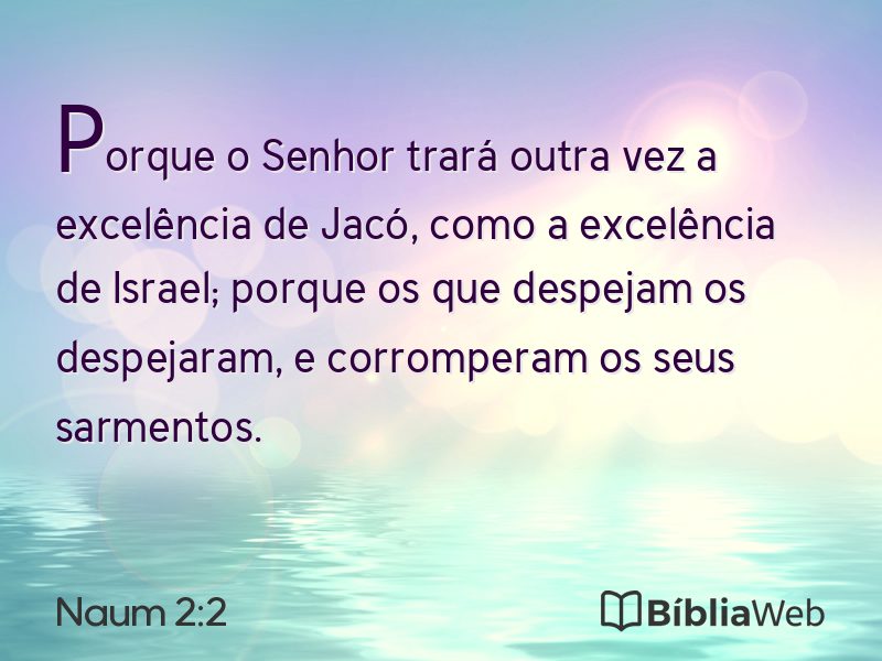 Naum 2:2 em imagem para compartilhar