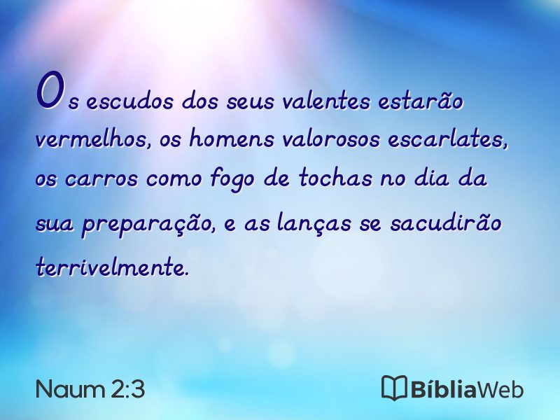Naum 2:3 em imagem para compartilhar