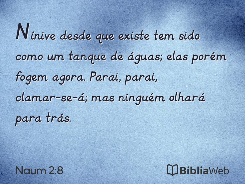 Naum 2:8 em imagem para compartilhar