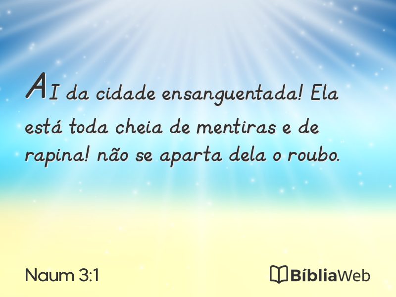 Naum 3:1 em imagem para compartilhar