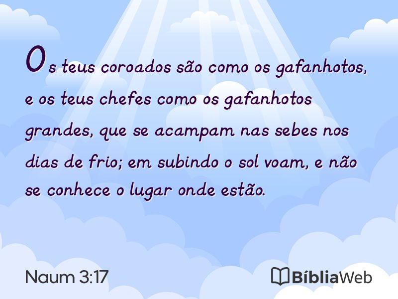 Naum 3:17 em imagem para compartilhar