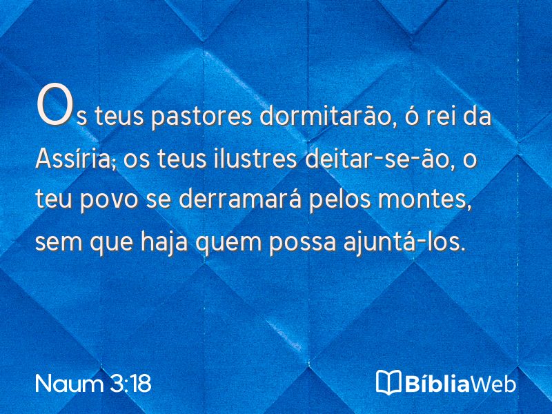 Naum 3:18 em imagem para compartilhar