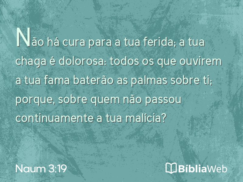 Naum 3:19 em imagem para compartilhar