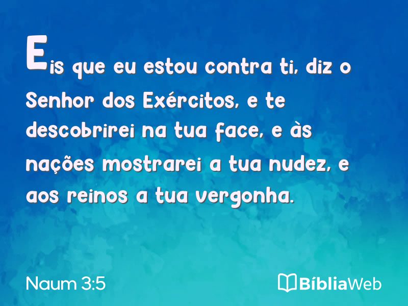Naum 3:5 em imagem para compartilhar
