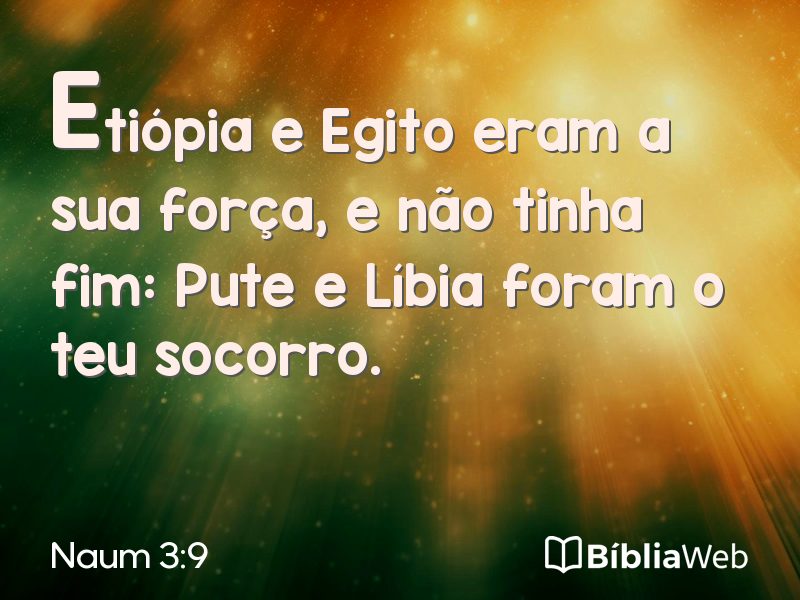 Naum 3:9 em imagem para compartilhar