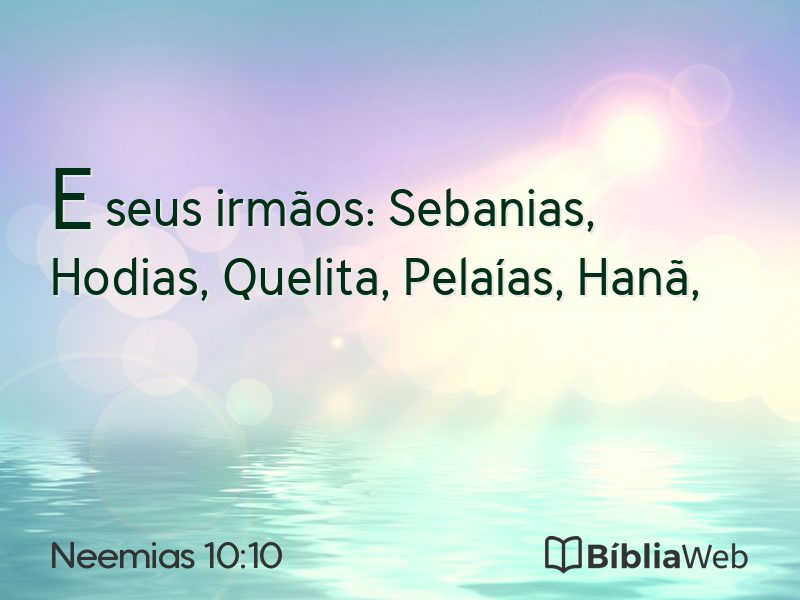 Neemias 10:10 em imagem para compartilhar