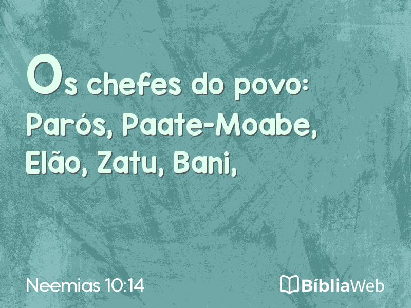 Neemias 10:14 em imagem para compartilhar
