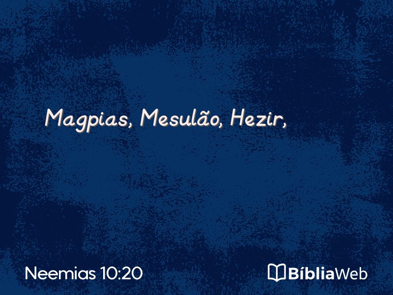 Neemias 10:20 em imagem para compartilhar