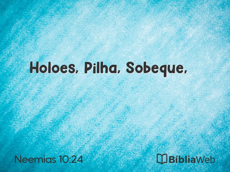 Neemias 10:24 em imagem para compartilhar