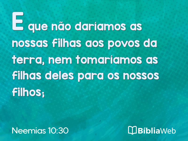 Neemias 10:30 em imagem para compartilhar