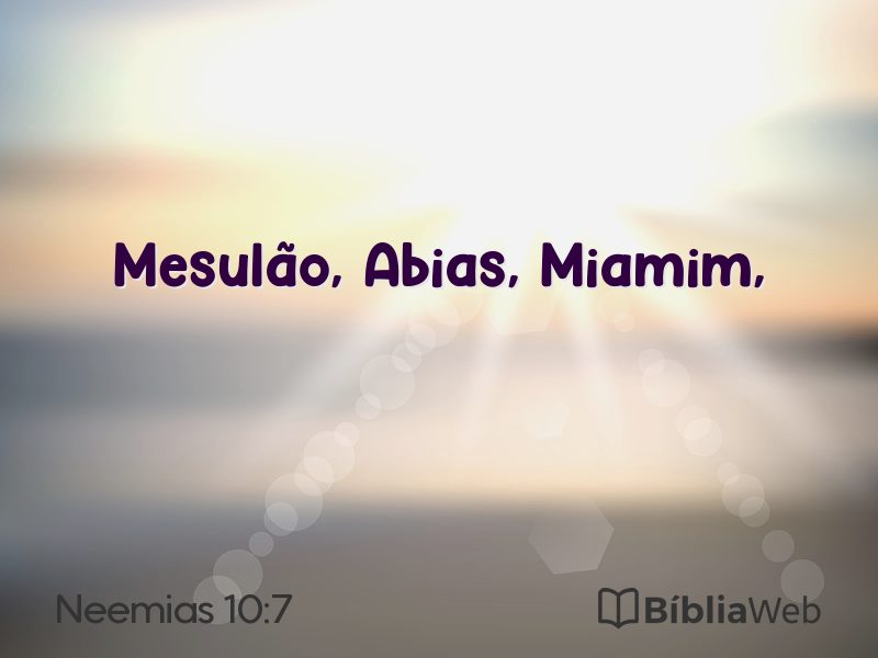 Neemias 10:7 em imagem para compartilhar