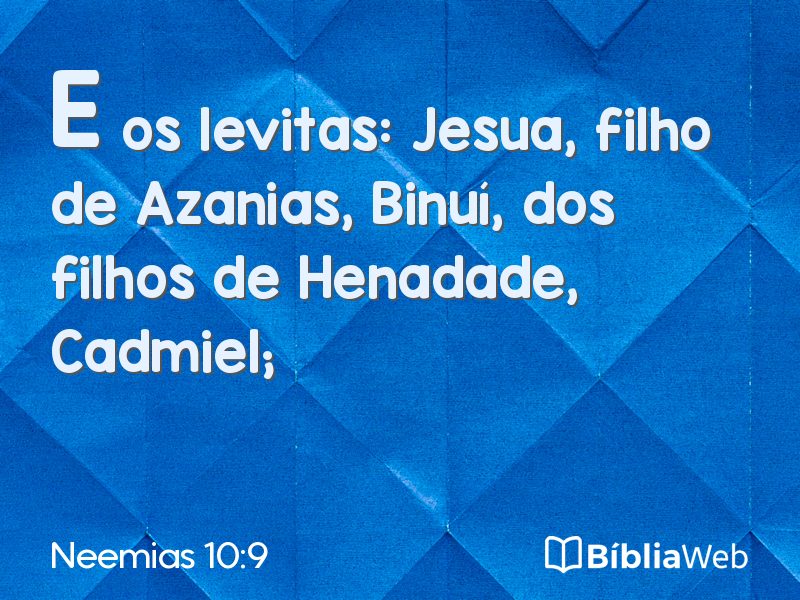 Neemias 10:9 em imagem para compartilhar