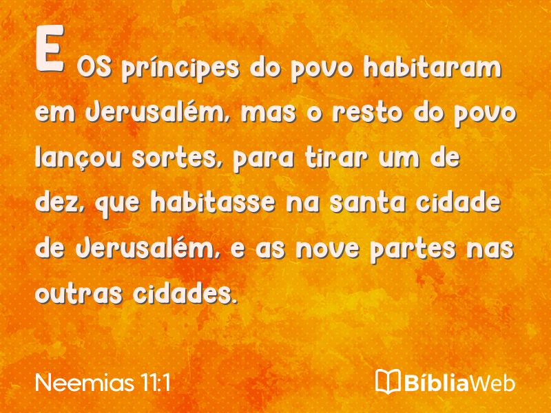 Neemias 11:1 em imagem para compartilhar