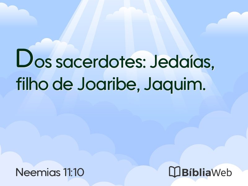 Neemias 11:10 em imagem para compartilhar