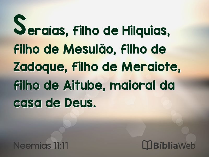 Neemias 11:11 em imagem para compartilhar