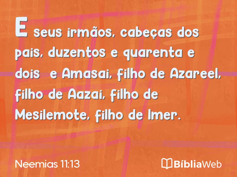 Neemias 11:13 em imagem para compartilhar