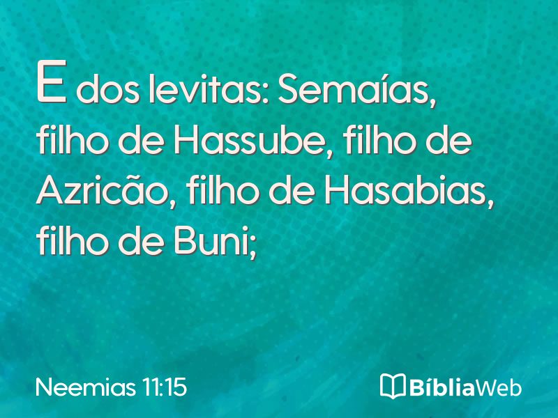 Neemias 11:15 em imagem para compartilhar