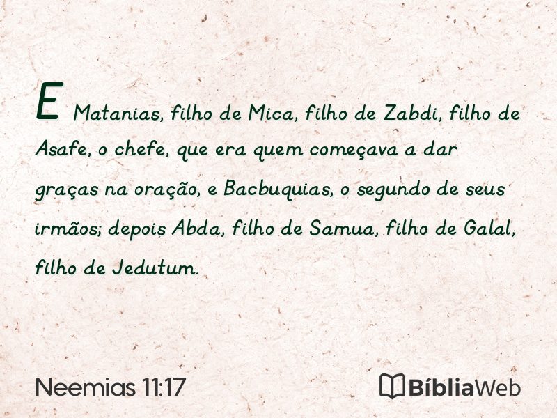 Neemias 11:17 em imagem para compartilhar