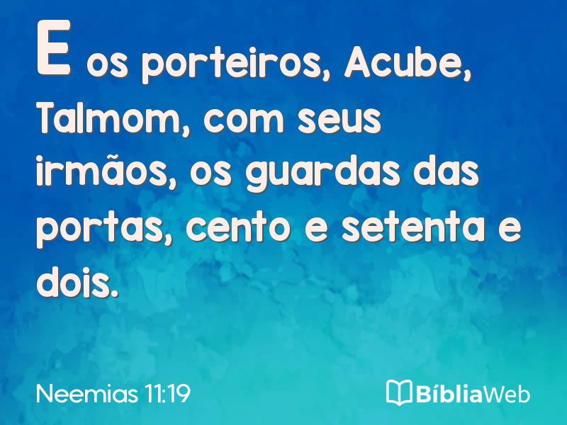 Neemias 11:19 em imagem para compartilhar