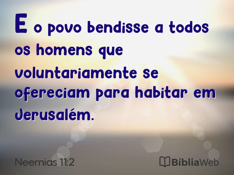 Neemias 11:2 em imagem para compartilhar