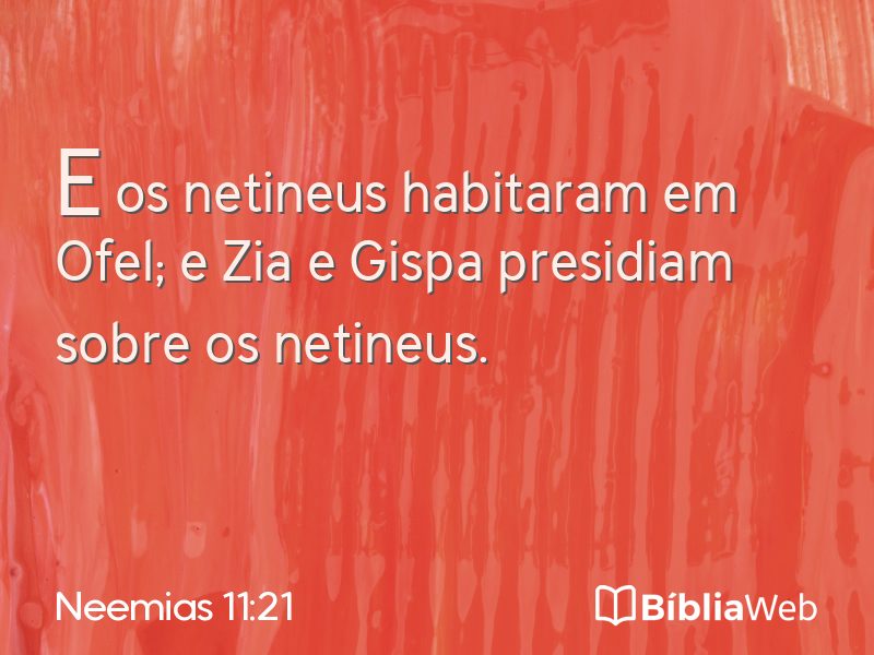 Neemias 11:21 em imagem para compartilhar