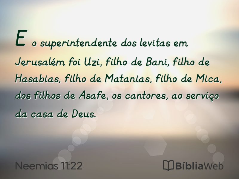 Neemias 11:22 em imagem para compartilhar