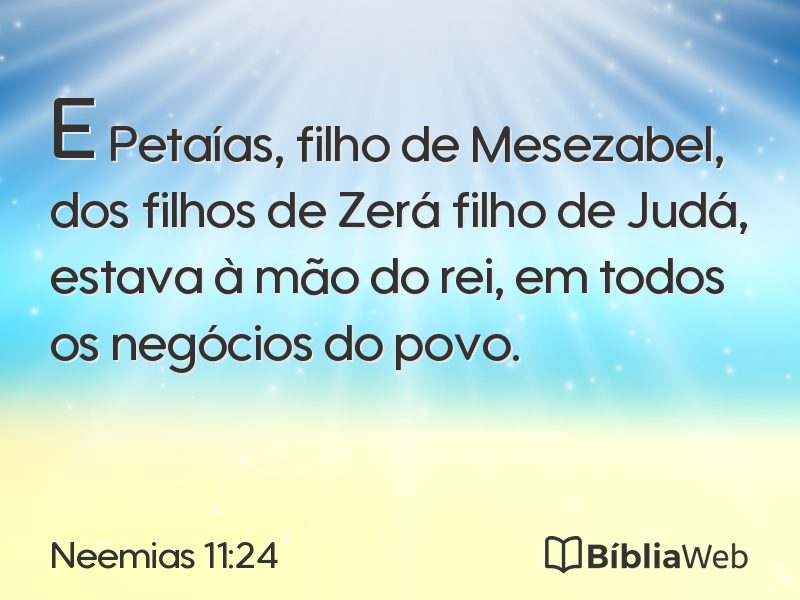 Neemias 11:24 em imagem para compartilhar