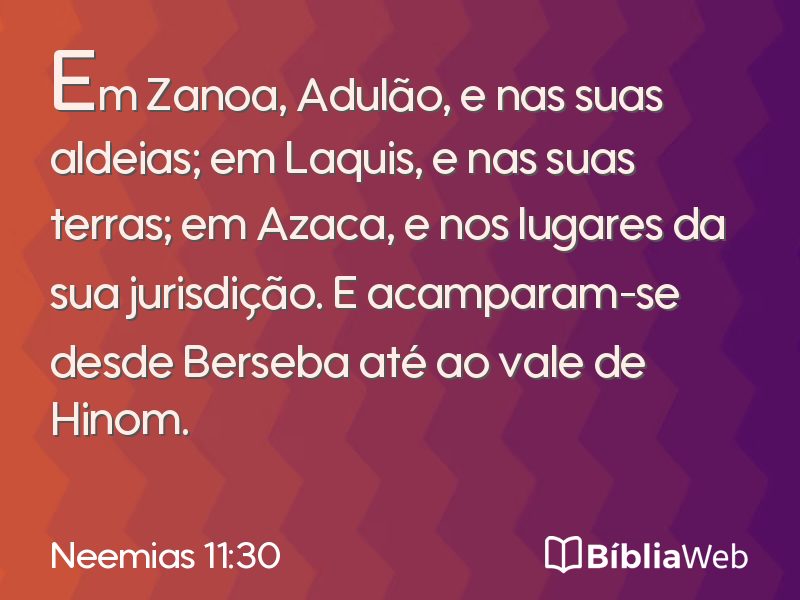 Neemias 11:30 em imagem para compartilhar